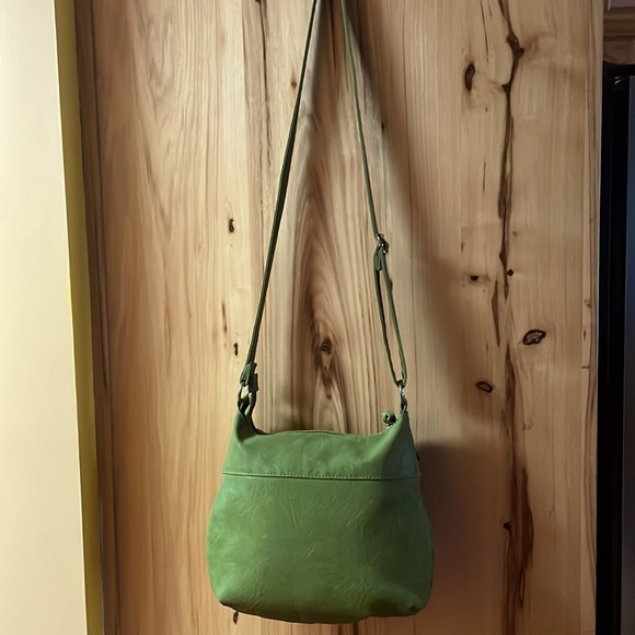 GREAT AMERICAN LEATHER avocado shoulder/crossbody bag - Picture 4 of 11